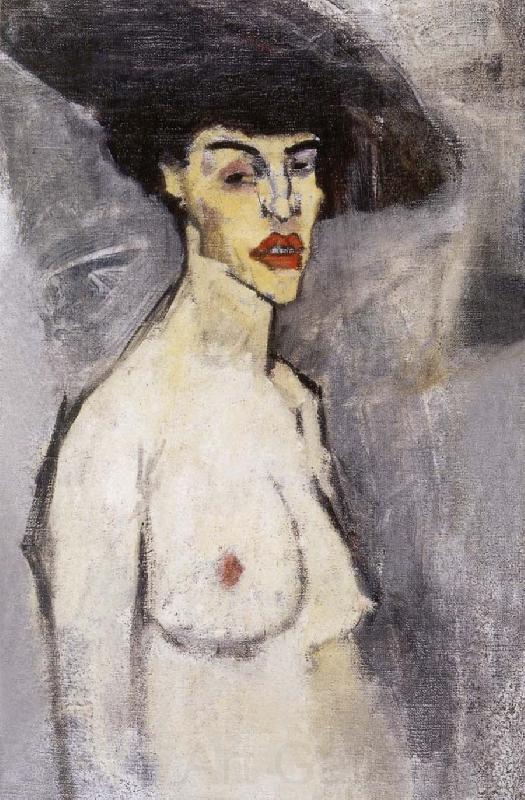 Amedeo Modigliani Female nude with hat Spain oil painting art